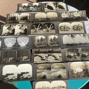 Lot of 32 Antique/VTG Stereoview Cards From 1900s & Before 1900s